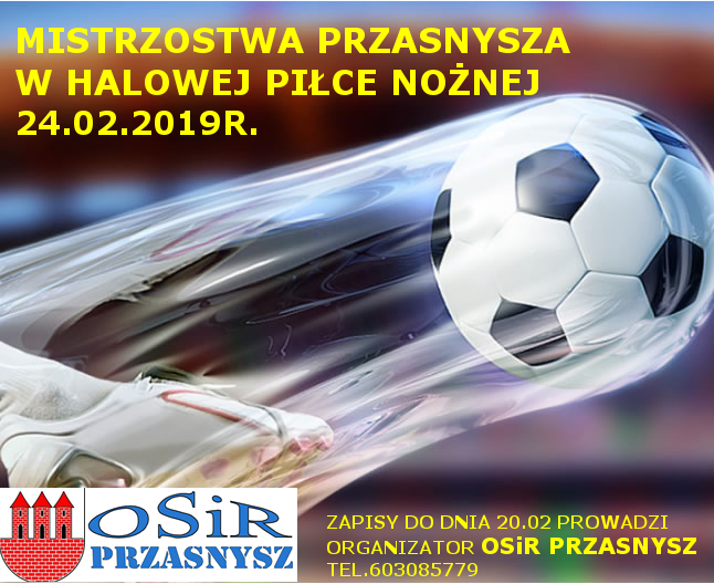 Mistrzostwa Przasnysza w Halowej Piłce Nożnej - zaproszenie