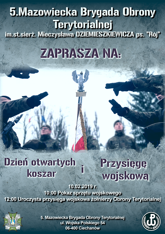 Dzień Otwarty Koszar z oficjalnym otwarciem Sali Tradycji 5MBOT - zaproszenie