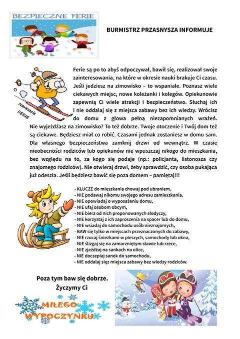 Bezpieczne Ferie - poradnik dla rodziców i dzieci