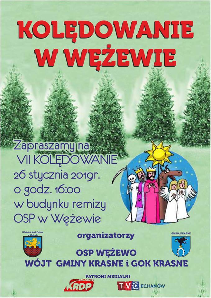 Kolędowanie w Wężewie - zaproszenie