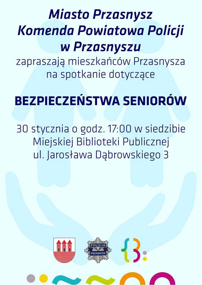Spotkanie dotyczące Bezpieczeństwa Seniorów - zaproszenie