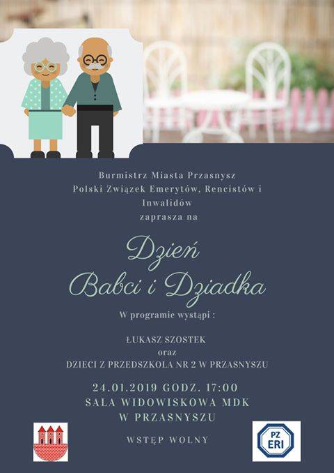 Przasnyski Dzień Babci i Dziadka - zaproszenie