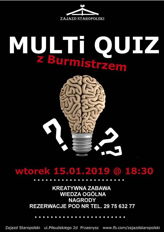 MULTI QUIZ z Burmistrzem - zaproszenie