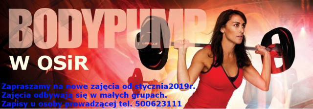 NOWE ZAJĘCIA w OSIR w 2019 r.