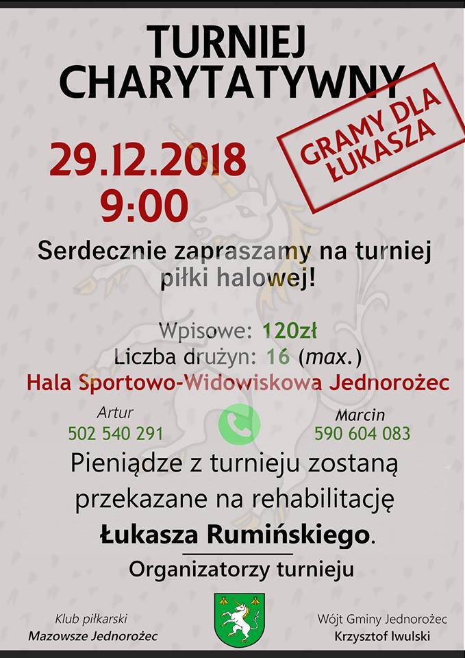 Sylwestrowy Turniej Charytatywny - zaproszenie