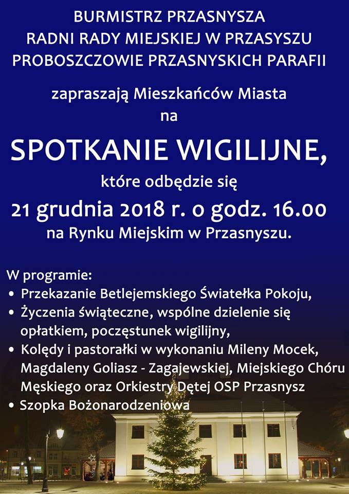 Spotkanie Wigilijne - zaproszenie
