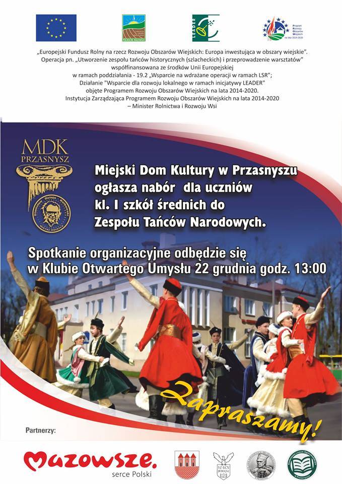 Nabór do Zespołu Tańców Narodowych