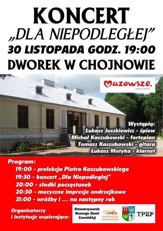 Koncert dla Niepodległej - zaproszenie