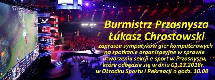 Spotkanie miłośników e-sportu - zaproszenie