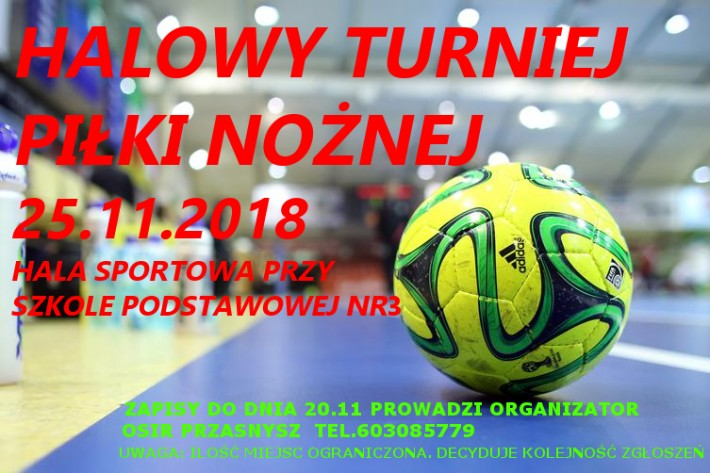 Halowy Turniej Piłki Nożnej - zaproszenie