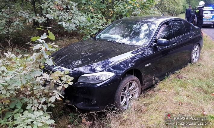 Wypadek samochodu osobowego w miejscowości Jarzynny Kierz