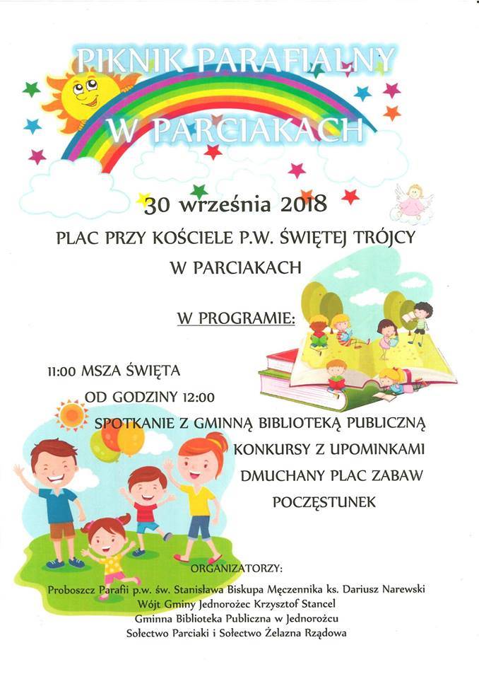 Piknik Parafialny w Parciakach - zaproszenie