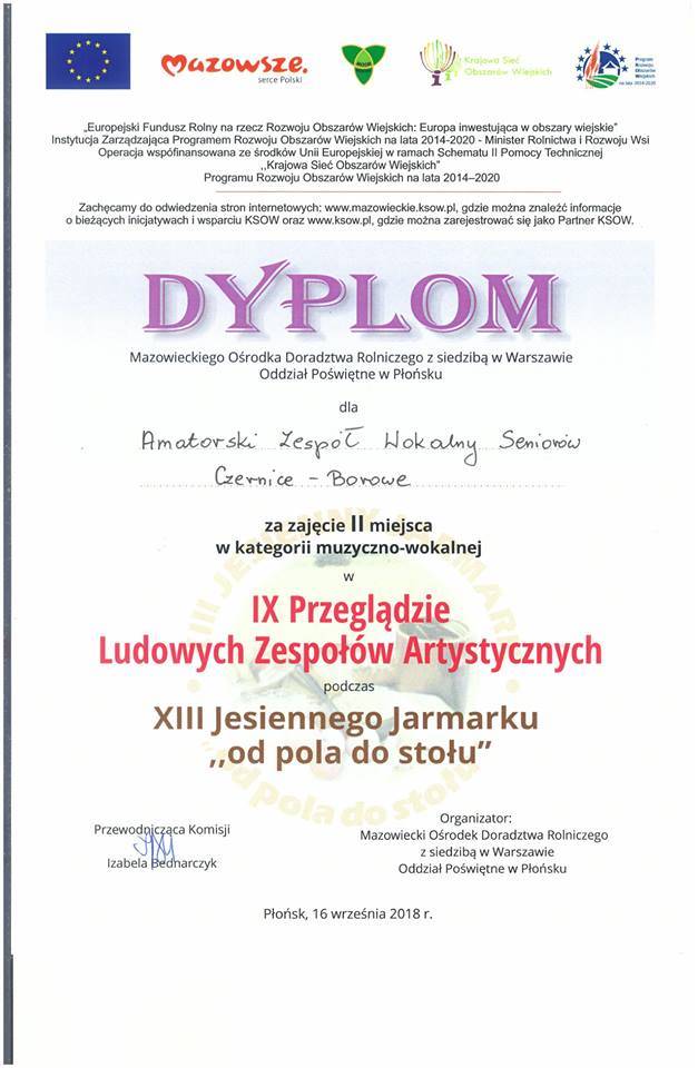 Sukces Seniorów z Czernic Borowych
