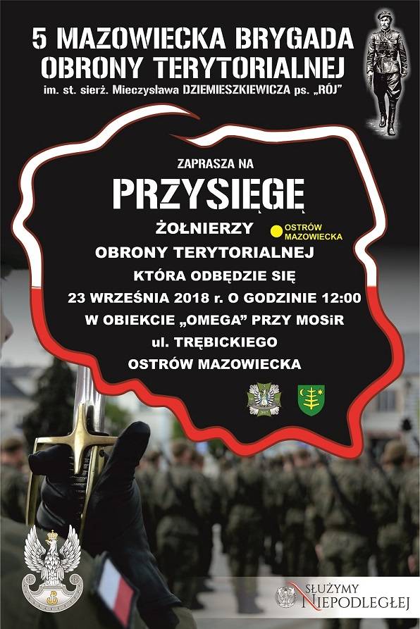 PRZYSIĘGA ŻOŁNIERZY PÓŁNOCNEGO MAZOWSZA – TYM RAZEM W OSTROWI MAZOWIECKIEJ