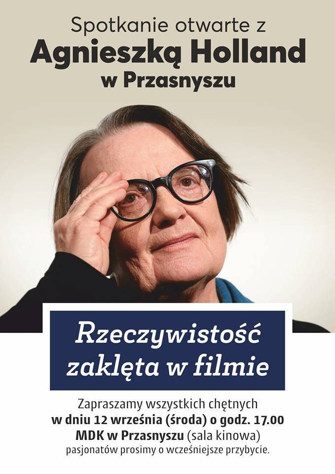 Spotkanie otwarte z Agnieszką Holland - zaproszenie