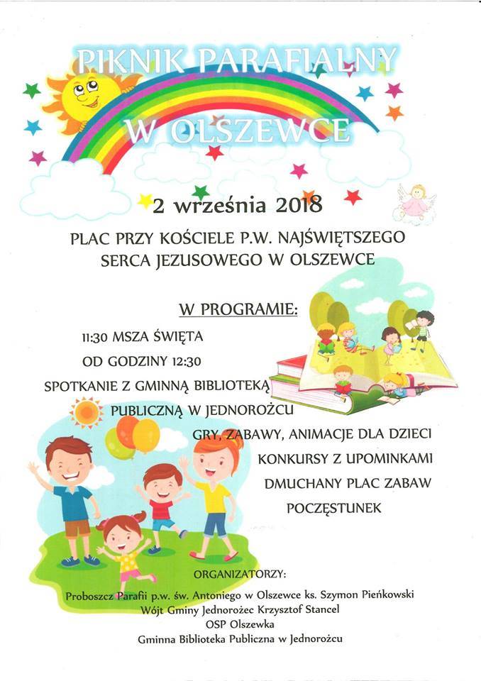 Piknik Parafialny w Olszewce - zaproszenie