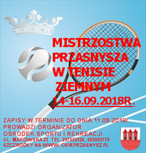 Mistrzostwa Przasnysza w Tenisie Ziemnym - zaproszenie