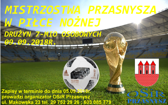 Mistrzostwa Przasnysza w Piłce Nożnej - zaproszenie
