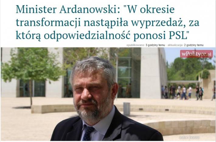 Minister Ardanowski: 
