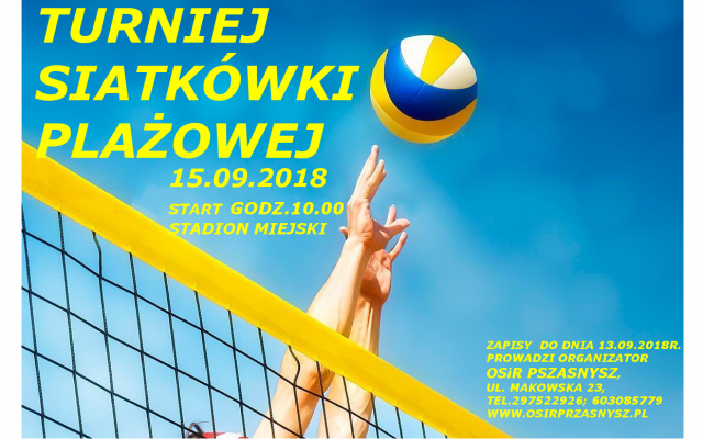 Turniej Siatkówki Plażowej - zaproszenie