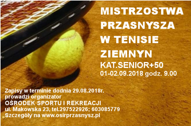 Mistrzostwa Przasnysza w Tenisie Ziemnym - zaproszenie