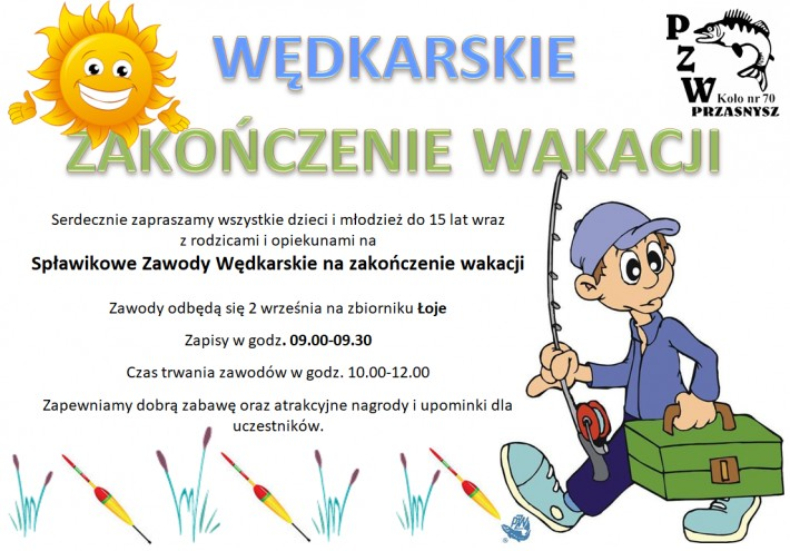 Wędkarskie zakończenie wakacji - zaproszenie