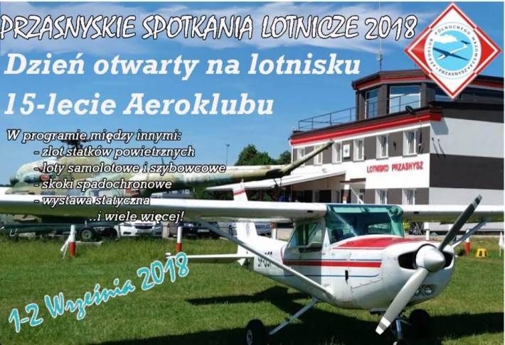 Przasnyskie spotkania lotnicze 2018 - zaproszenie