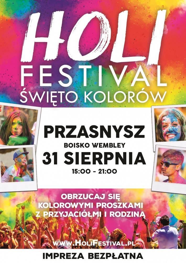 Holi Festival Święto Kolorów w Przasnyszu - zaproszenie