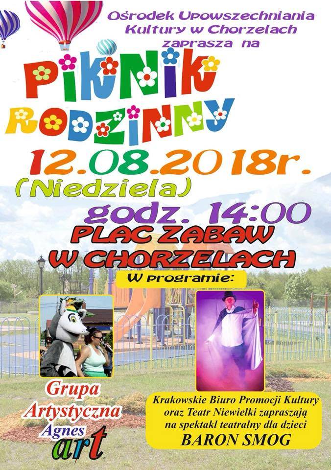 Piknik Rodzinny w Chorzelach - zaproszenie