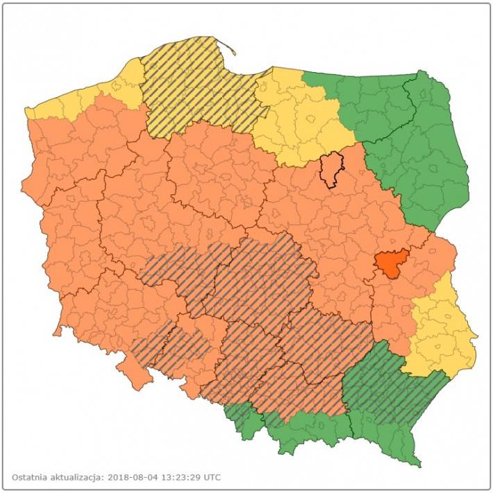 IMGW-PIB OSTRZEGA: BURZE Z GRADEM