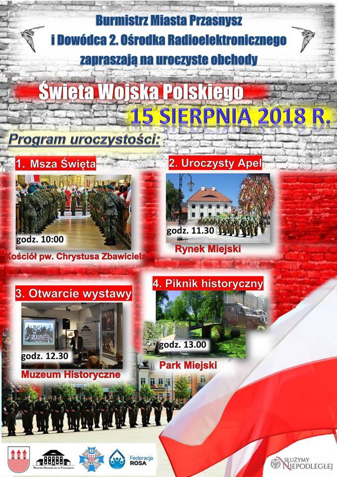 Uroczyste obchody Święta Wojska Polskiego - zaproszenie