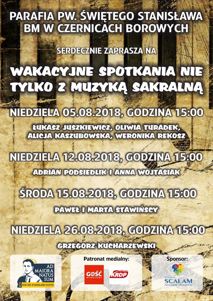 Wakacyjne spotkania nie tylko z muzyką sakralną w Czernicach Borowych