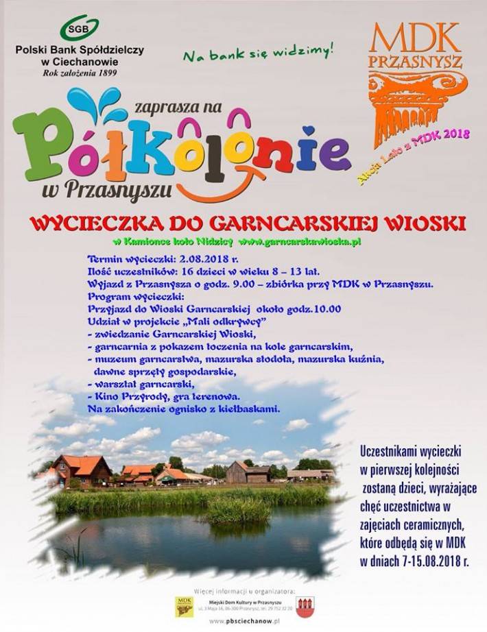 Wycieczka do Garncarskiej Wioski - zaproszenie