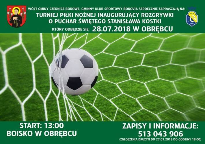 Turniej piłki nożnej w Obrębcu - zaproszenie