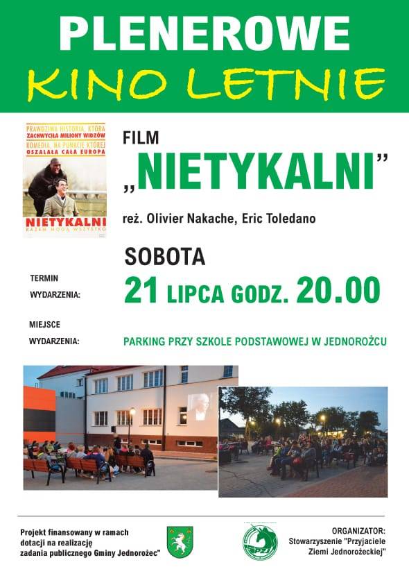 Plenerowe Kino Letnie w Jednorożcu - zaproszenie