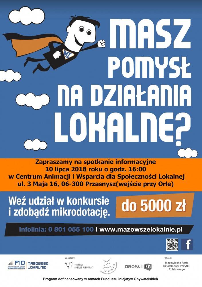 „Mazowsze Lokalnie uruchamia energię społeczną” - spotkanie informacyjne