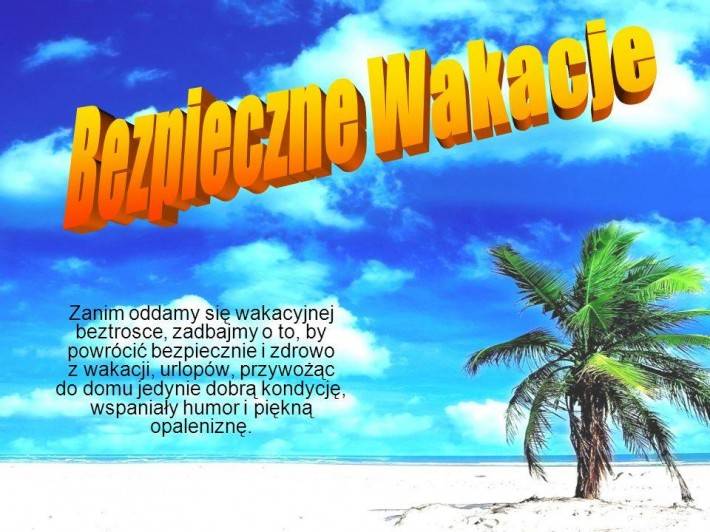 Bezpieczne Wakacje 2018r