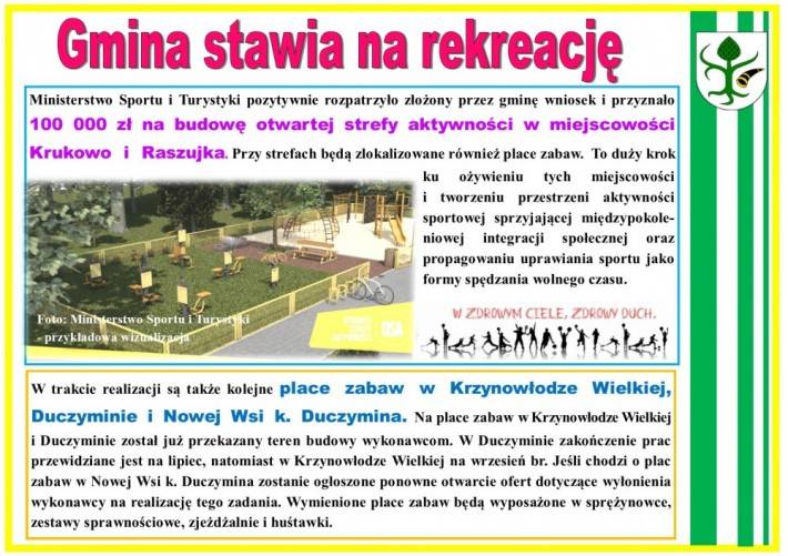 Gmina Chorzele stawia na rekreację