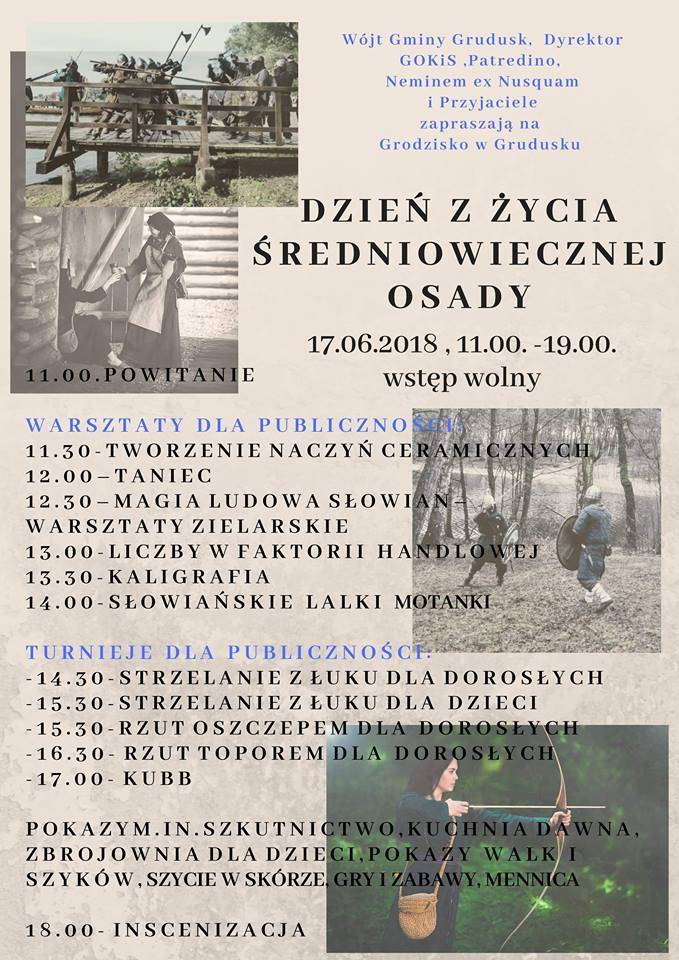 Dzień z życia Średniowiecznej Osady - zaproszenie