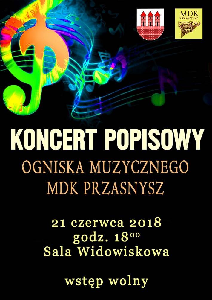 Koncert Popisowy Ogniska Muzycznego MDKu - zaproszenie