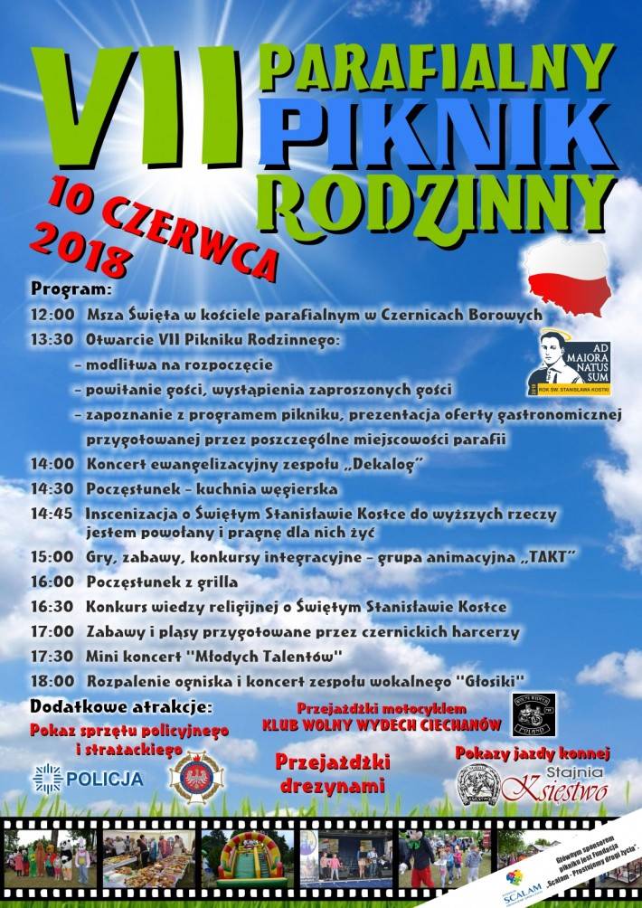 VII Parafialny Piknik Rodzinny w Czernicach Borowych - zaproszenie