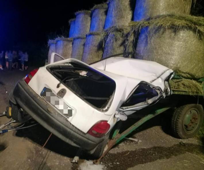 Wypadek drogowy we Wsi Bagienice 