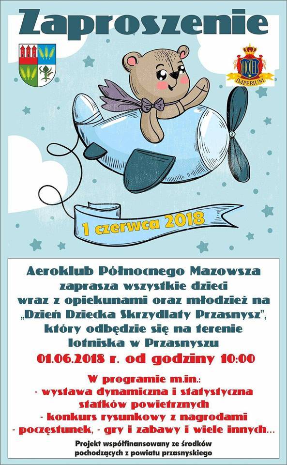 Dzień Dziecka Skrzydlaty Przasnysz - zaproszenie