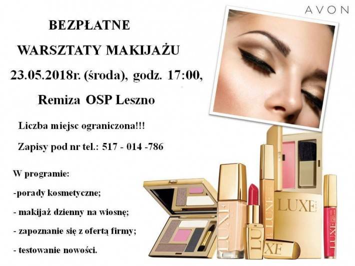 BEZPŁATNE WARSZTATY MAKIJAŻU - zaproszenie