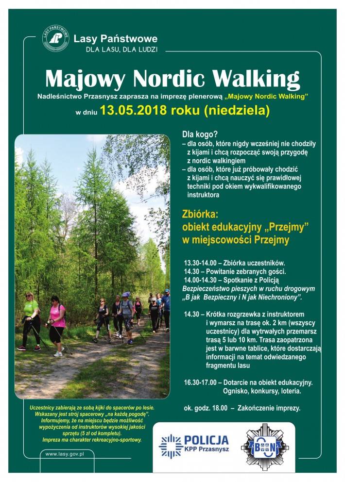 Majowy Nordic Walking - zaproszenie