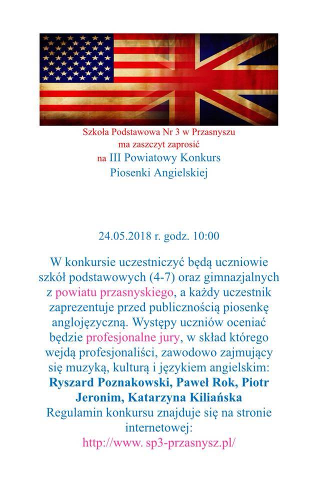 III Powiatowy Konkurs Piosenki Angielskiej
