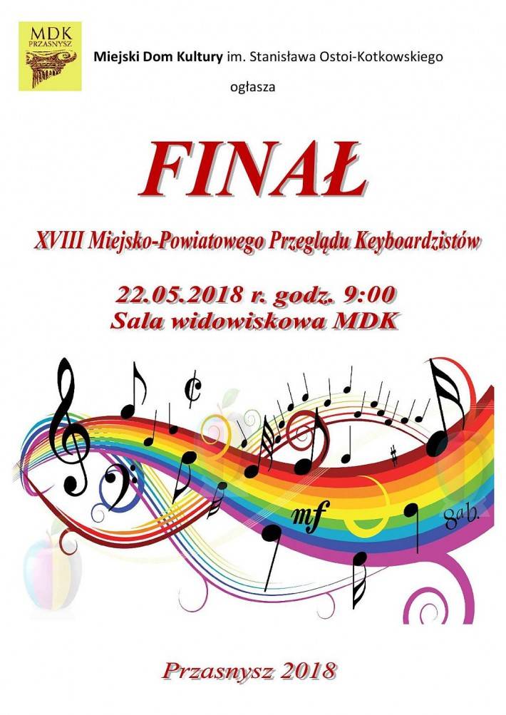 XVIII Miejsko-Powiatowy Przegląd Keyboardzistów - zgłoszenia