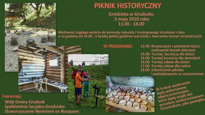 Piknik Historyczny w Grodzisku Grudusk - zaproszenie