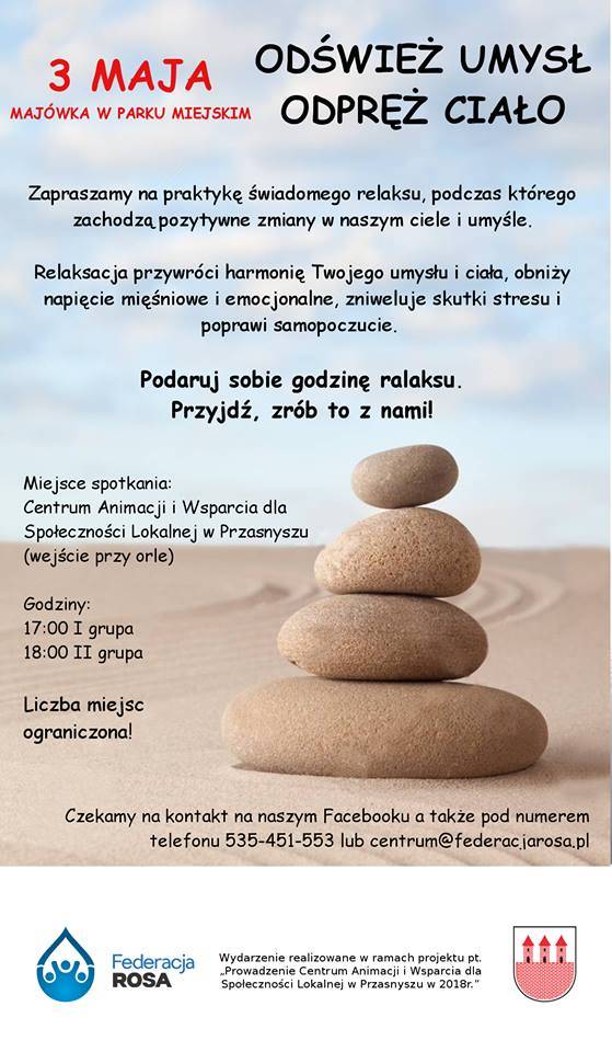 Odśwież Umysł, Odpręż Ciało - zaproszenie na warsztaty
