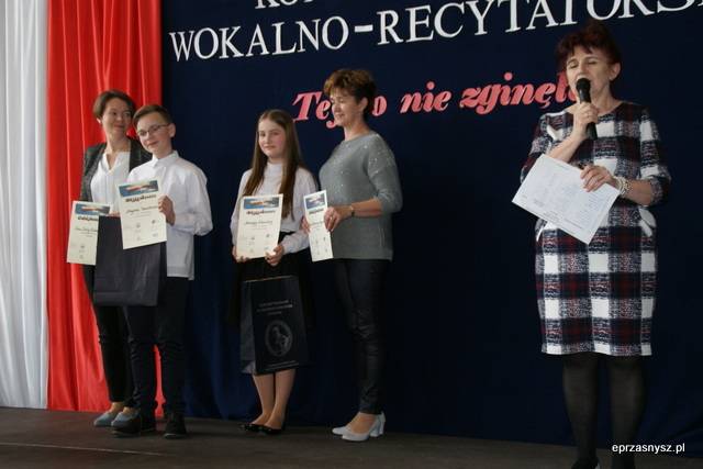 Etap powiatowy konkursu wokalno- recytatorskiego „Tej, co nie zginęła”